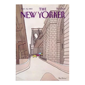 1983, New Yorker Magazine Cover, November 14 (Roxie Munro), Original Vintage Cover, City Life, Traffic