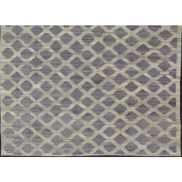 2010s Modern Kilim Rug by Keivan Woven Arts, Hand-Woven Wool 8'9 X 11'7 For Sale - Image 5 of 13