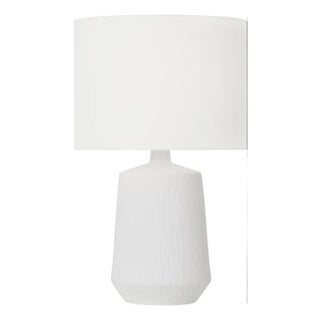 Hable by Visual Comfort Studio Hable Panola Table Lamp in Matte White Ceramic For Sale