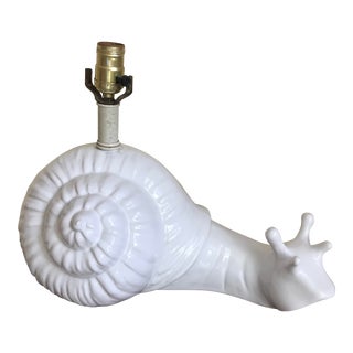 Vintage 1960s Ceramic Snail Lamp For Sale