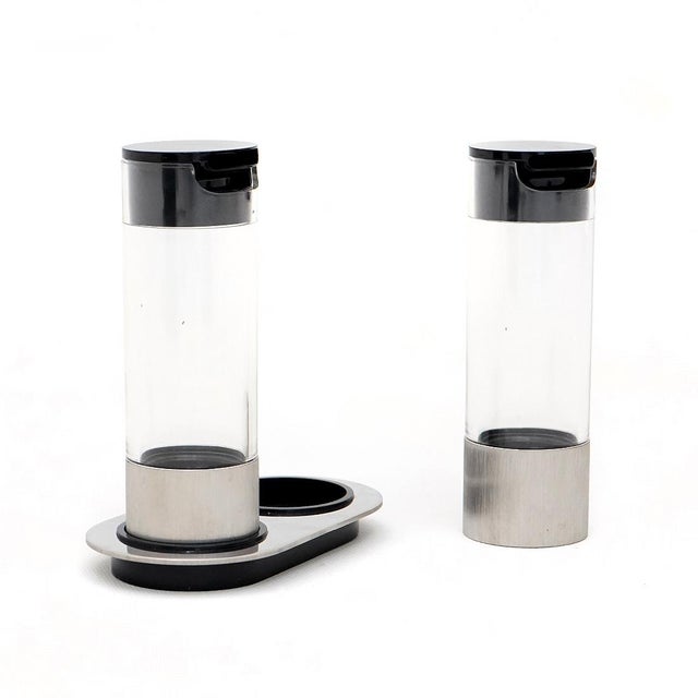 Cylindrical Oil and Vinegar Set by Studio Opi for Cini and Nils, 1970s, Set of 2 For Sale - Image 4 of 14