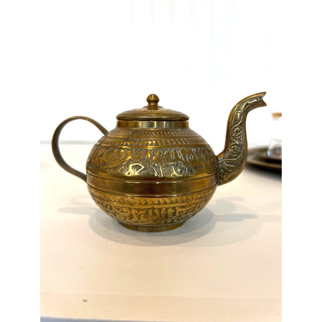 Mediterranean Vintage 1960s Turkish Tea Set- 20 Pieces For Sale - Image 3 of 10