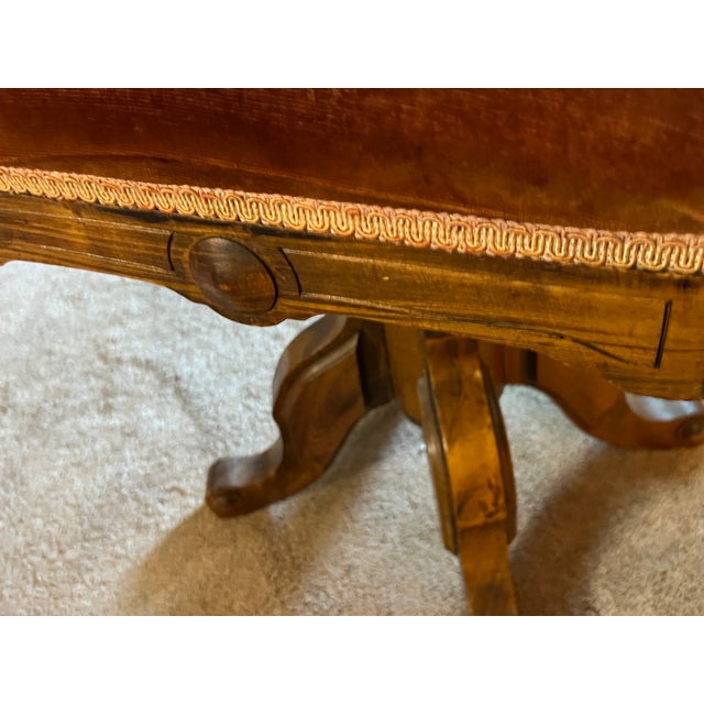 Late 19th Century Antique 19th-Century George W. Archer Victorian Piano Stool With Cast Iron Swivel For Sale - Image 5 of 12