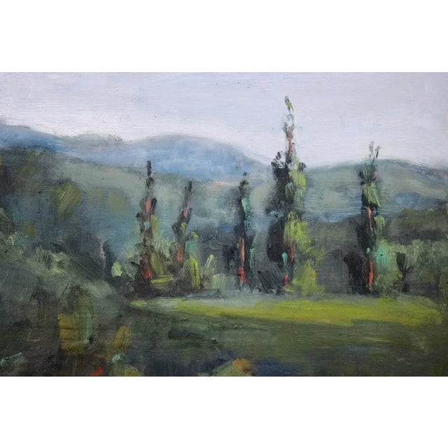 Quiet Places & Journeys — Jackson Rancheria Forest Original oil painting by Haas, 12 x 24 unframed masonite, signed. A...