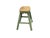 Rustic Bold Distressed Light Sage Green 4 Legs Wood Stool Side Table Stand For Sale - Image 10 of 15