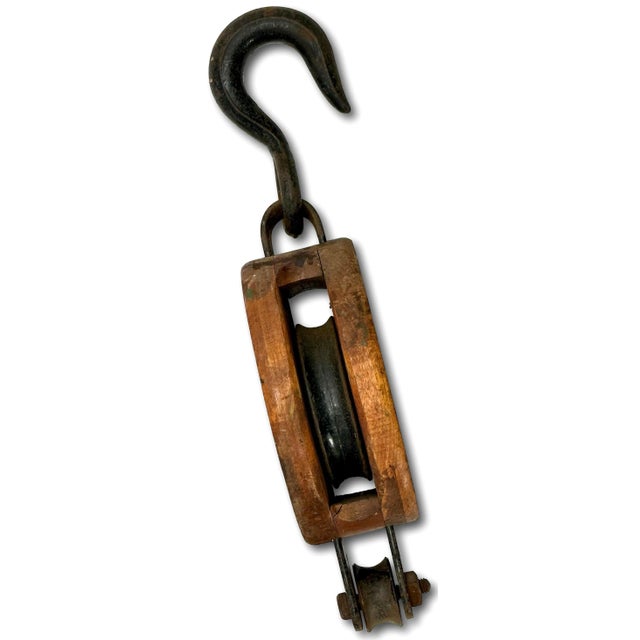 Antique Tall Ship Sail Rigging Block & Tackle Pulley by Boston ...