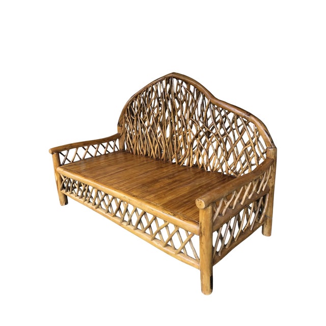 This Coastal Boho sofa daybed is crafted from sturdy solid mahogany wood with a natural finish, featuring a unique woven...