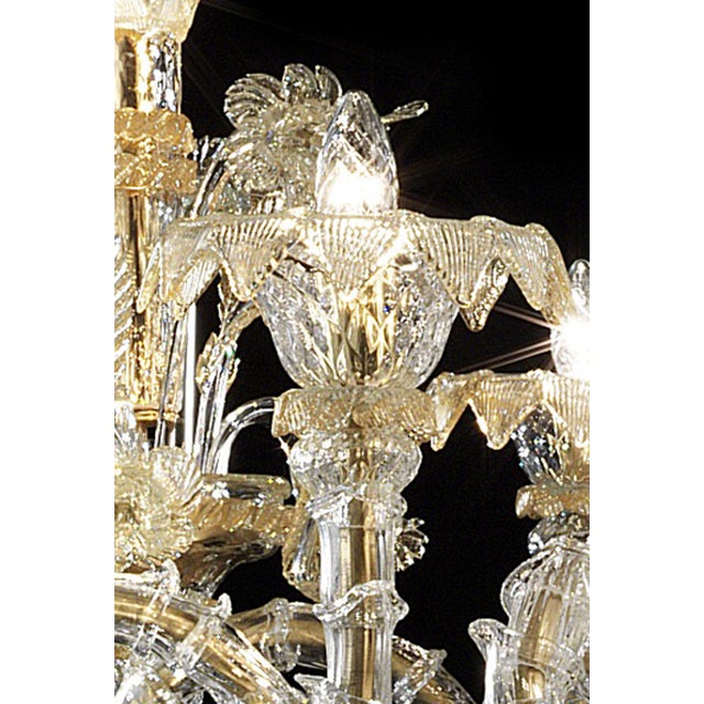 Imperial Venetian "Cà Rezzonico" Gold Murano Glass Luxury Chandlier For Sale - Image 6 of 8