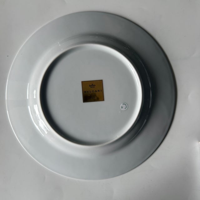 1990s Quadri Black Dinner Plate by Bulgari for Rosenthal, 1990s For Sale - Image 5 of 7