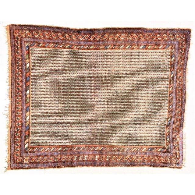 Late 20th Century Antique Quasqai Tribal Hand Knotted Rug With Soft Texture,5'1"X6'7" For Sale In New York - Image 6 of 6