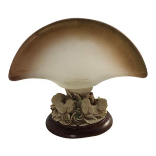 Vintage Frosted Glass Capodimonte Bowl For Sale