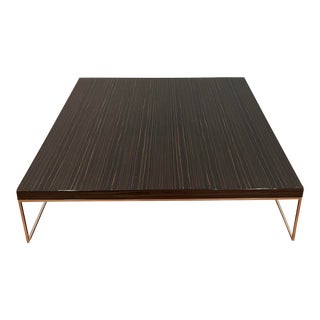 Modern Minotti Calder Macassar Low Coffee Table For Sale