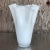 Vintage Pleated White Glass Vase For Sale - Image 4 of 6