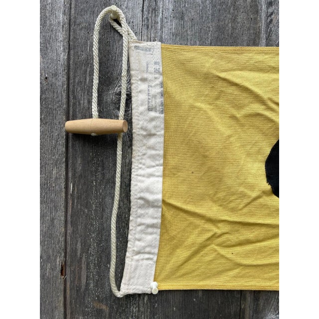 1940s Vintage American Navy Signal Flag Wool Perfect to Frame Yachting Flag For Sale - Image 5 of 6