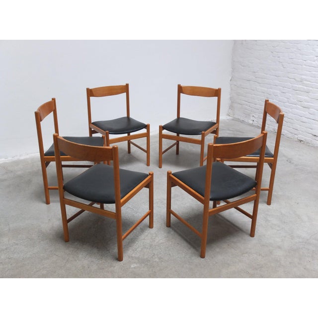 Dining Chairs in Oak from Meubelatelier Vanda, 1960s, Set of 6 For Sale - Image 9 of 18