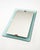 Metal Mid-Century Modern Aquamarine Stained Glass Wall Mirror by Max Ingrand for Fontana Arte, 1950s For Sale - Image 7 of 18