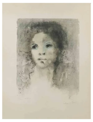 Leonor Fini, Female Face, Lithograph, 1960s