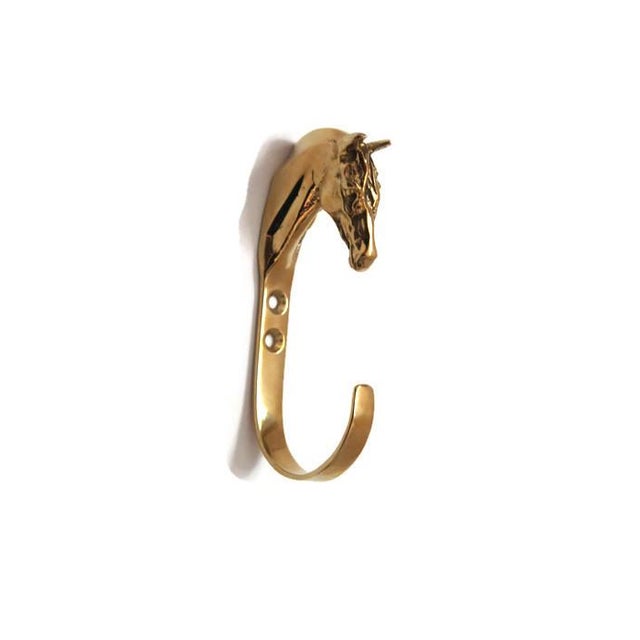 Brass Horse Head Hooks Pair Chairish