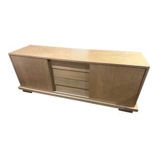 9 Drawer Wood Dresser With Two Doors For Sale