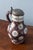 Manganese Floral Pewter Mounted Jug from Brussels Faience, 1700s For Sale - Image 6 of 11