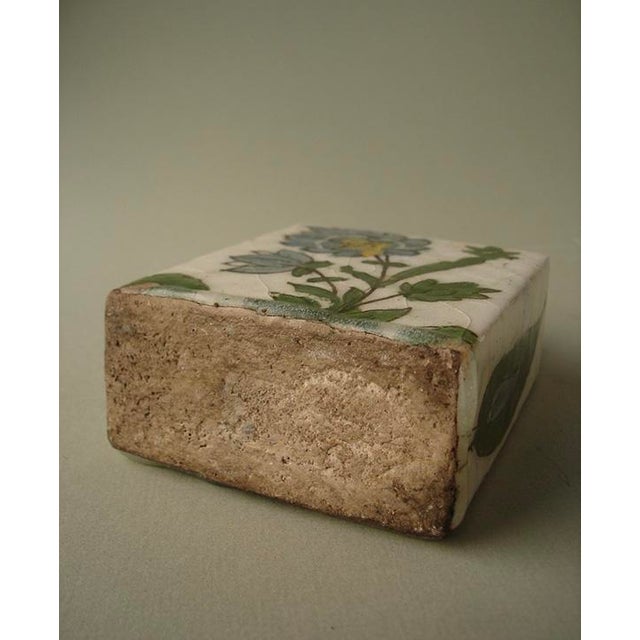 Late 19th Century Square Ceramic Vase - Qajar Period For Sale - Image 12 of 12
