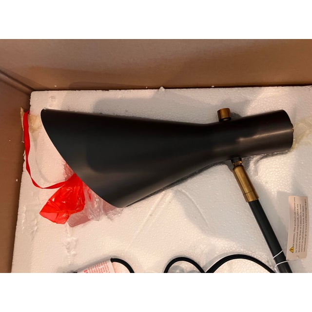 2020s Pair of Regina Andrew Detroit Spyder Single Arm Wall Sconce – Model 15-1182 – Blackened Brass – New Old Stock in Original Box For Sale - Image 5 of 12