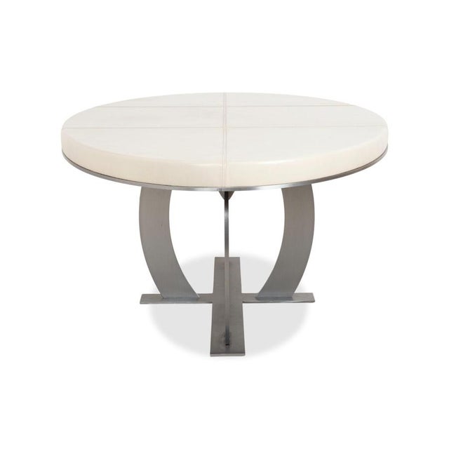 Leather Gilbert Table in Beige Cream from Baxter For Sale - Image 11 of 14