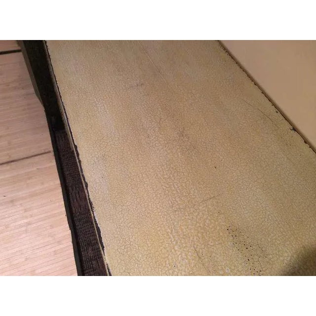 A beautiful crackle glaze console. Great color and style.