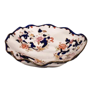1970s Large Vintage English Ceramic Shell Shaped Fruit Bowl