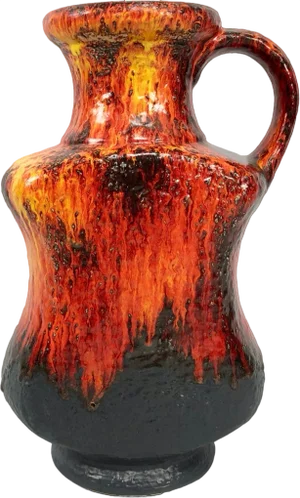 Large Model 607/45 Fat Lava Ceramic Floor Vase from Dümler & Breiden, 1960s