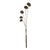 1970s Five Arms Arc Floor Lamp in Black Metal and Marble For Sale