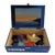 "Sunset in Malibu" Contemporary Cigar Box Oil Painting by Jessica Fairley For Sale