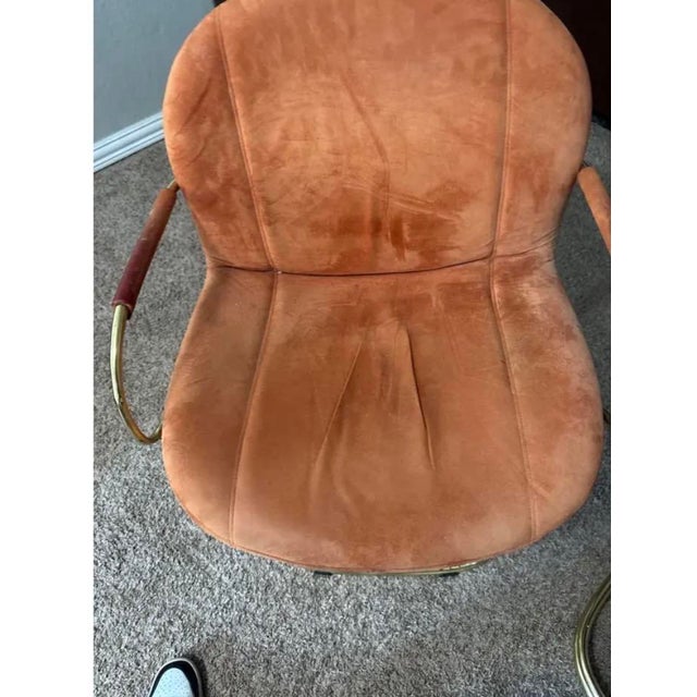 Gastone Rinaldi Vintage 1970s Italian Gastone Rinaldi "Sabrina" Cantilever Dining Chairs for Rima - Set of 4 For Sale - Image 4 of 8