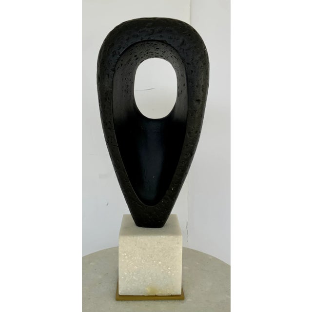 2020s Arteriors Modern Black and White Ricestone Dayton Sculpture For Sale - Image 5 of 5