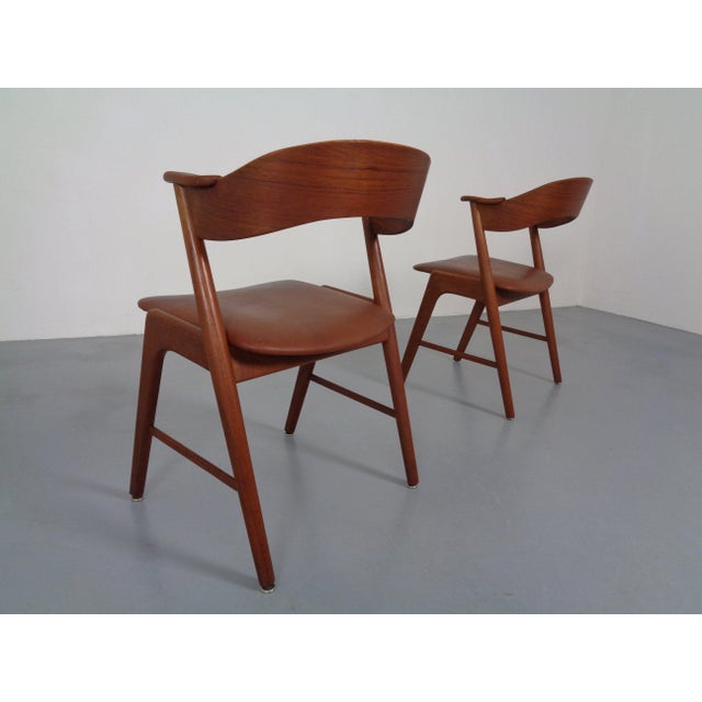 Wood Teak Dining Chairs in Teak by Korup Stolefabrik, Denmark, 1960s, Set of 2 For Sale - Image 7 of 17