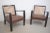 Pair of italian seats from the 40's. wood and faux leather materials. good conditions with obvious signs of wear (see...