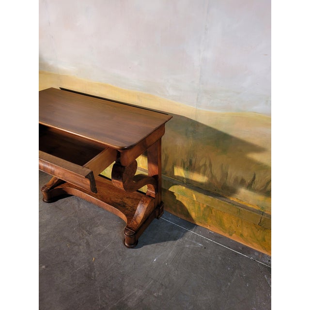 Small Restoration Period Console in Walnut, 1830s For Sale - Image 3 of 12