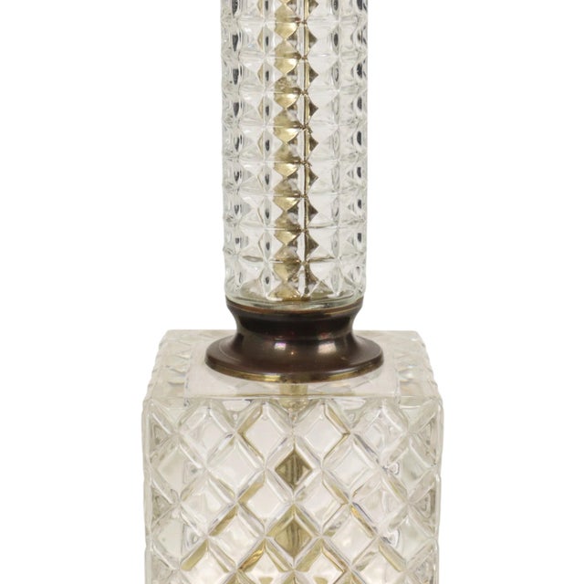 Metal Vintage Glass Table Lamp, 1970s For Sale - Image 7 of 14