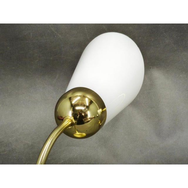 White Brass Opaline Wall Lights by Kamenický Šenov, 1970s, Set of 2 For Sale - Image 8 of 13