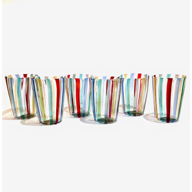 Green Murano Glasses by Mariana Iskra for Ribes Collectable, 2004, Set of 7 For Sale - Image 8 of 18