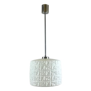Mid-Century Czech Milk Glass Pendant Lamp from Napako, 1960s For Sale