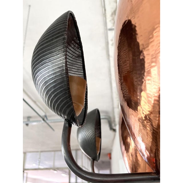 Italian Wall Sconces in Copper and Black Perforated Metal, 1970s, Set of 2 For Sale - Image 11 of 17