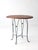 Wood Vintage Mid-Century Wrought Iron Bistro Table With Wood Top For Sale - Image 7 of 13