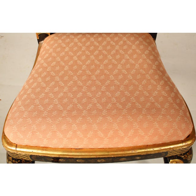Queen Anne Style Chinoiserie Decorated Side Chair For Sale - Image 9 of 9