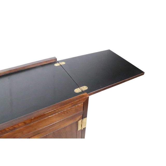 Campaign Style Dry Bar by Heneredon C. 1970/90's For Sale - Image 9 of 14