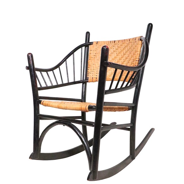 Mid 20th Century Old Hickory Style Rocking Chair For Sale - Image 10 of 15