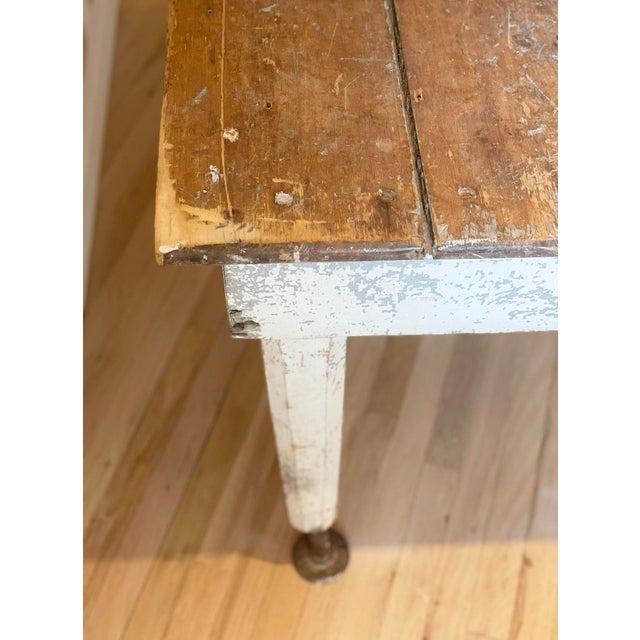 1980s Shabby Chic Painters Work/Dining Table Chairish