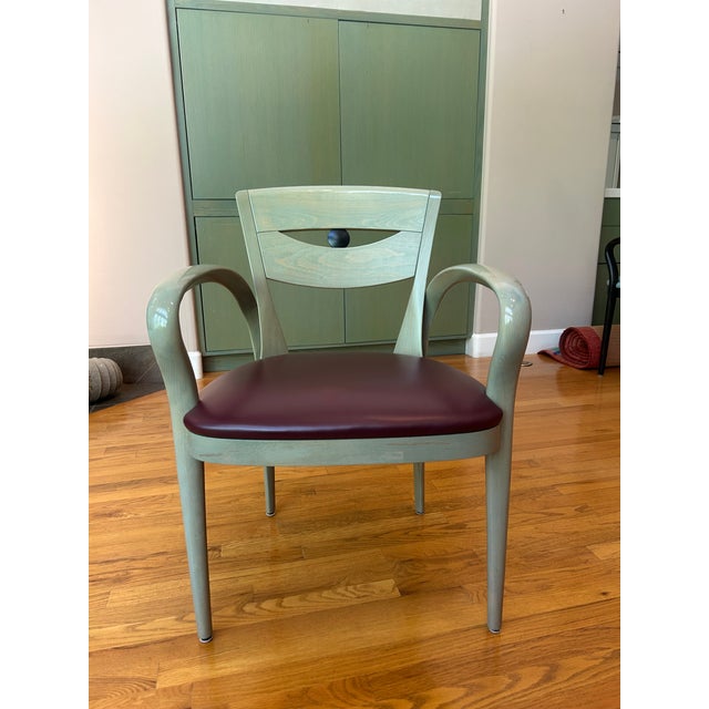 1990s Set of 6 DeTriana Dining Armchairs by Perry King & Santiago Miranda for Atelier International, Italy, 1993 For Sale - Image 5 of 16