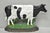 Antique Black and White Dairy Cow Cast Iron Painted Large Figural Door Stop For Sale - Image 9 of 9