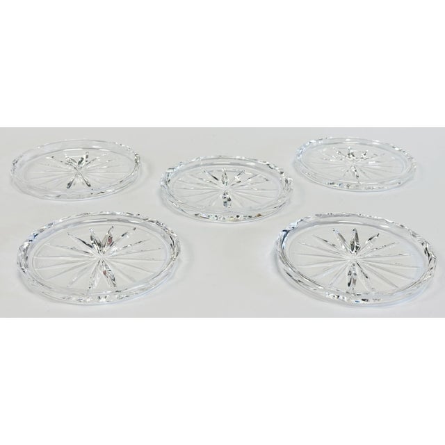Vintage Waterford "Heritage" Cut Crystal Coasters, S/5 For Sale - Image 4 of 8